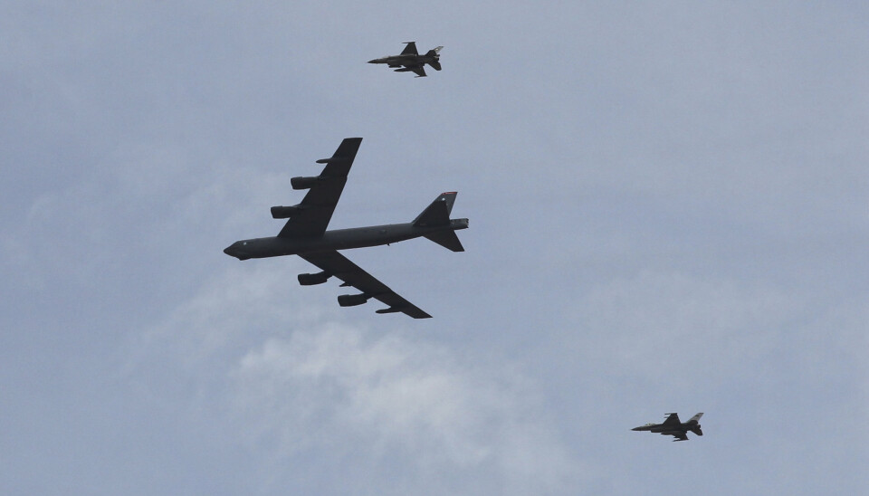 OVERFLYVNING: B-52-flyene kommer fra Moron-basen i Spania, og skal fly over alle 30 Nato-land på én dag.