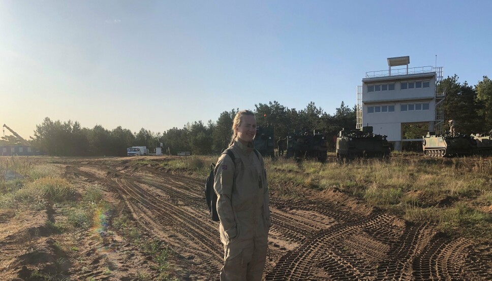 ØVELSE: Her er Pernille Solheim på øvelse i Litauen i 2019.