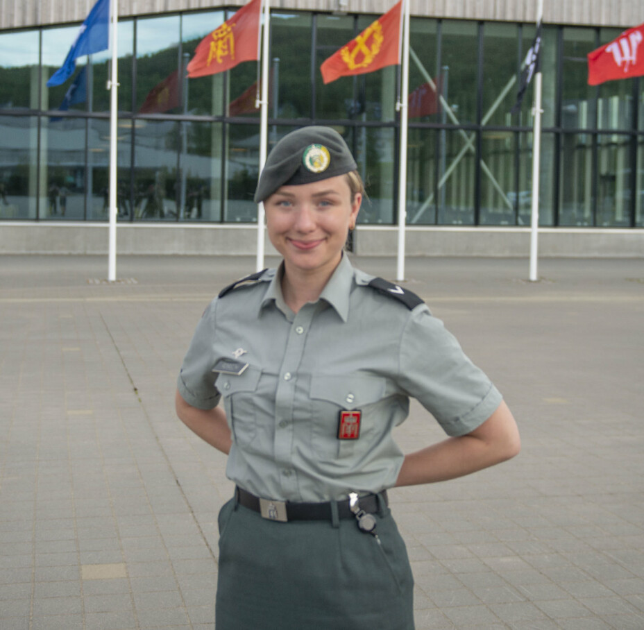 HOVEDTILLITSVALGT: Linnea Røbech er hovedtillitsvalgt i hæren.