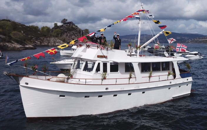M/Y Scala pyntet til 17. mai. M/Y Scala pyntet til 17. mai.