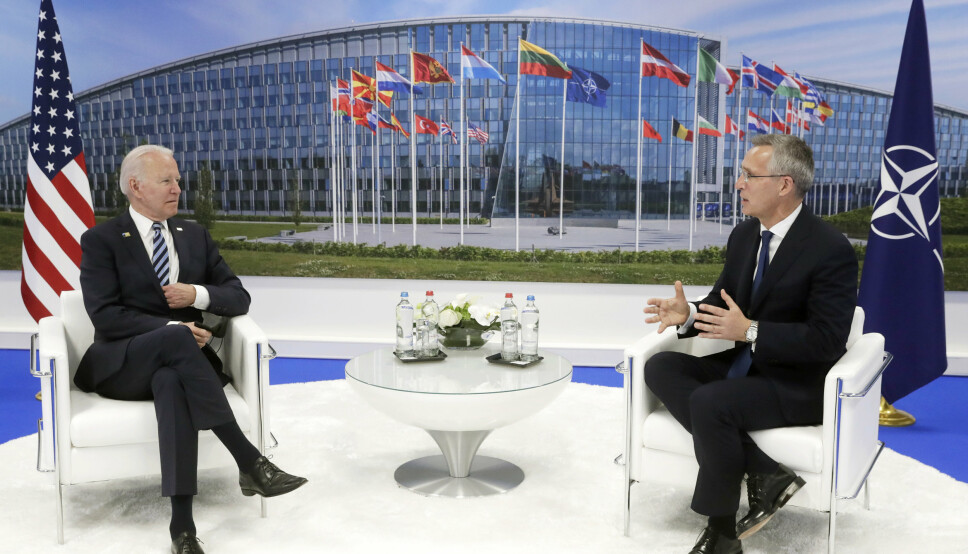 VIKTIG SAMARBEID: USAs president Joe Biden og Nato-sjef Jens Stoltenberg.