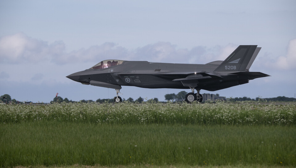 KAMPFLY: Opp til åtte F-35 har deltatt samtidig under øvelse ACE. Her er et av flyene på Ørland flystasjon.