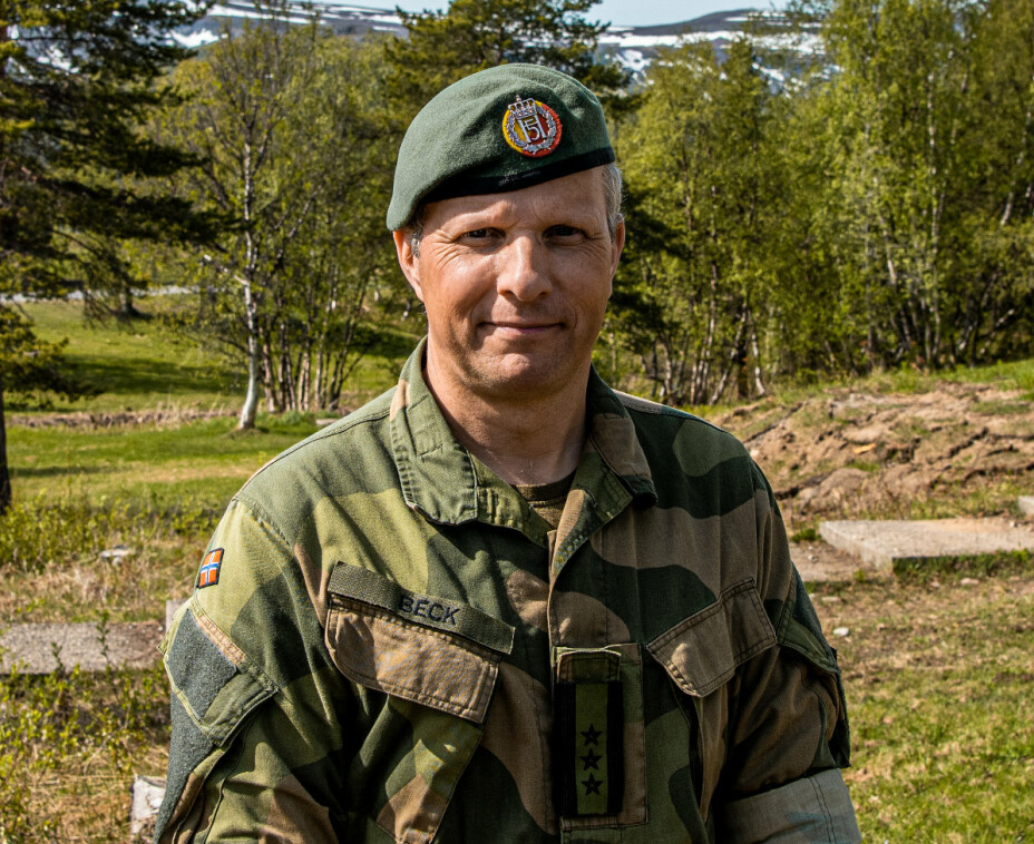 Sjef for Finnmark landforsvar, Tomas Beck.