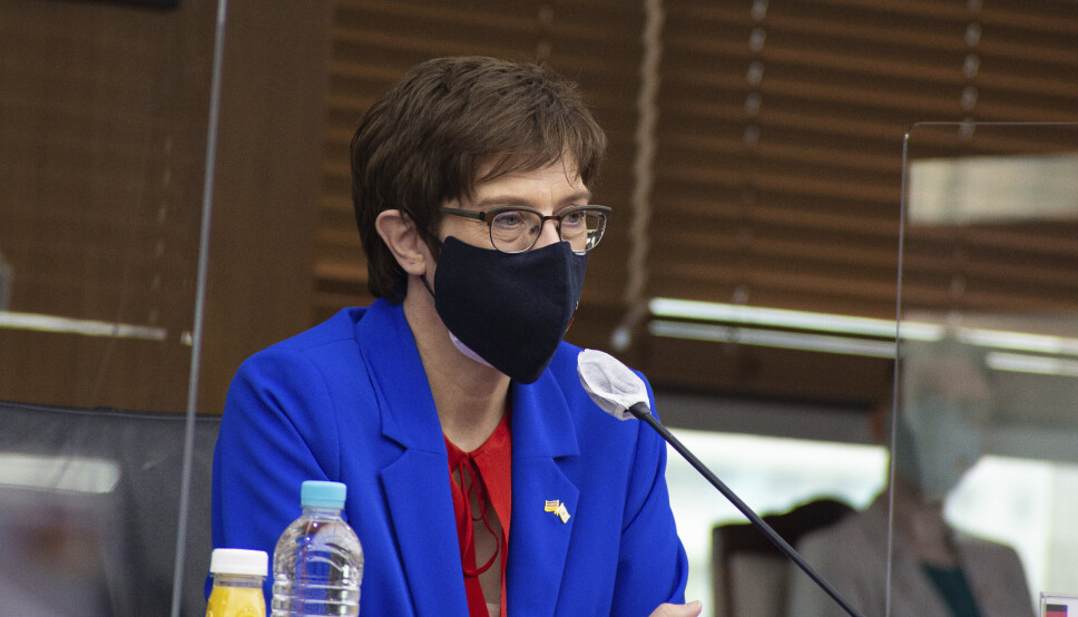 IKKE FORNØYD: Tysklands forsvarsminister Annegret Kramp-Karrenbauer er mildt sagt ikke fornøyd med oppførselen til enkelte soldater i Natos styrke i Litauen.
