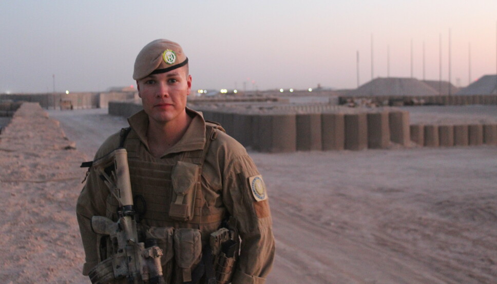 STYRKESJEF: 28 år gamle Andreas Hultgren er styrkesjef for den norske styrken i Irak.
