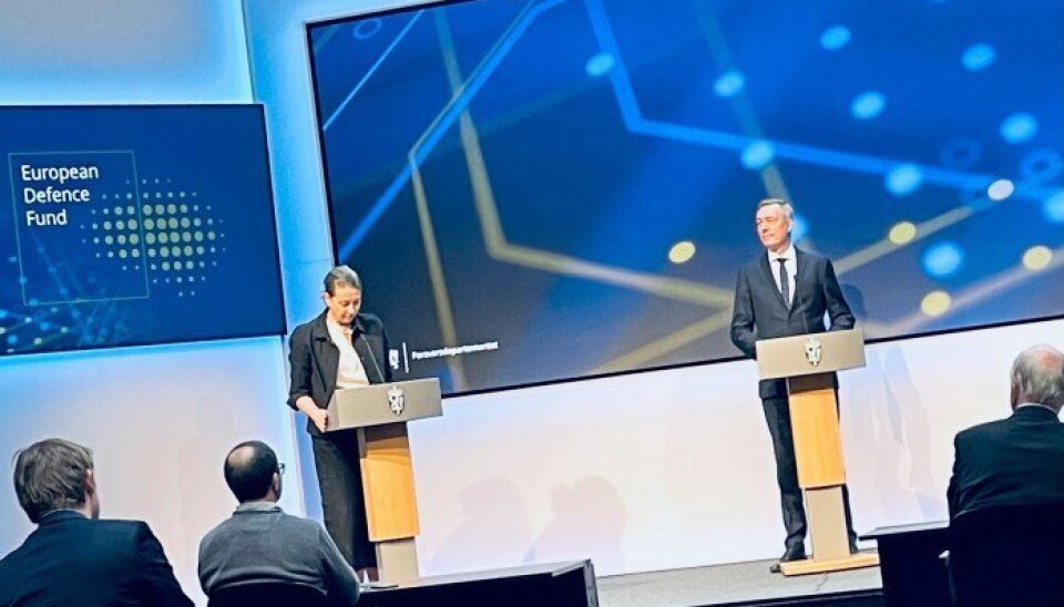 FORSVARSFOND: Forsvarsminister Frank Bakke-Jensen deltok på et digital seminar hvor Norge lanserte sin deltagelse i det europeiske forsvarsfondet.