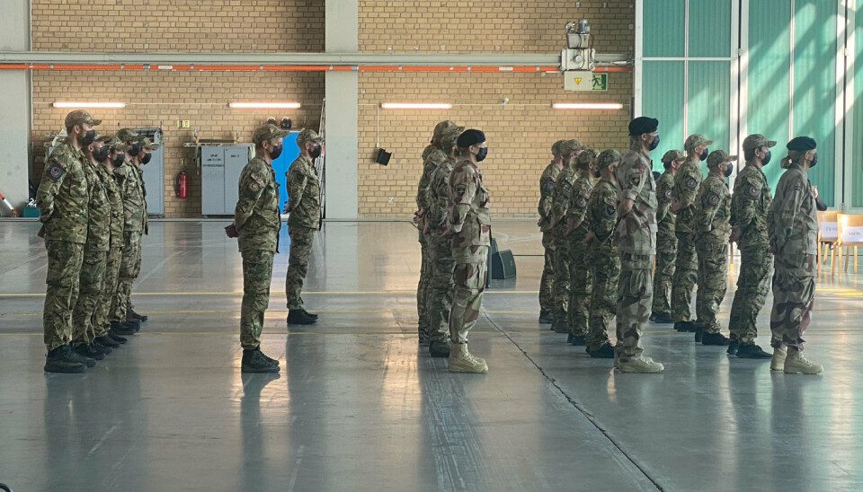 TRENING: Spesialsoldatene som kom til Norge lørdag jobbet med å trene afghanske sikkerhetsstyrker.