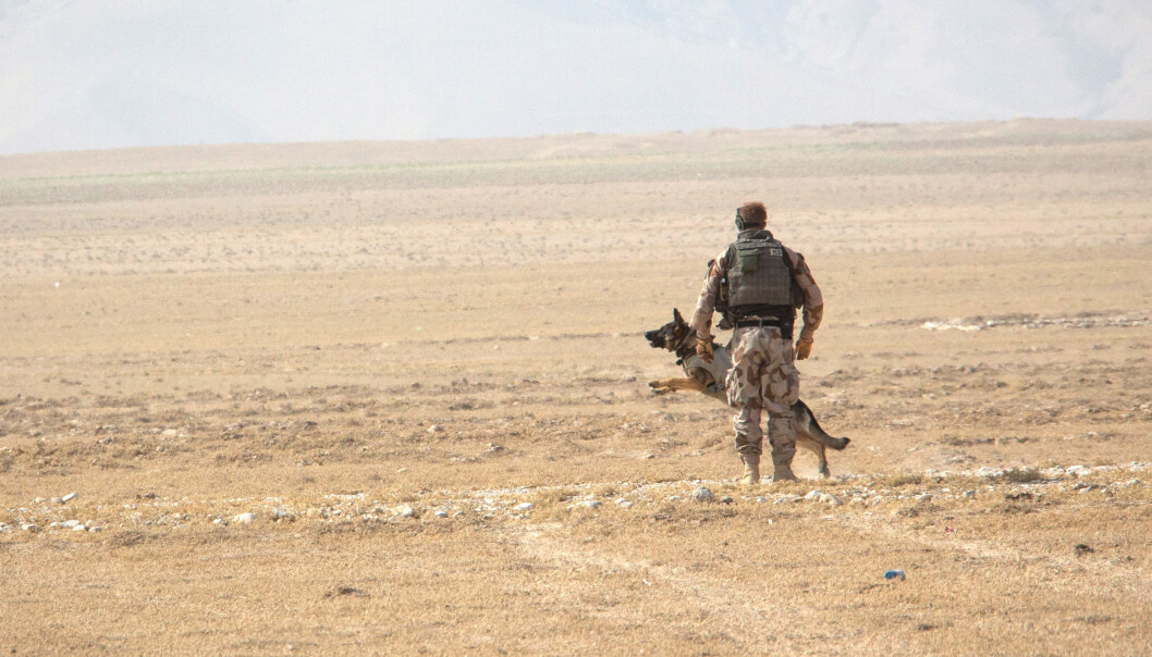 AFGHANISTAN: Norsk soldat under en øvelse i Afghanistan. AFGHANISTAN: Norsk soldat under en øvelse i Afghanistan.