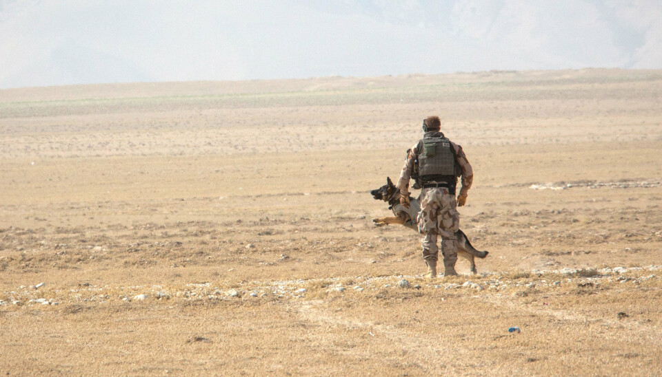 AFGHANISTAN: Norsk soldat under en øvelse i Afghanistan.