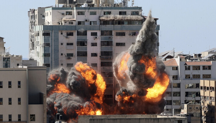 BOMBET: Blant bygningene som ble bombet av Israel på Gazastripen i mai, var dette høyhuset der en rekke internasjonale medier hadde sine kontorer, blant dem nyhetsbyrået AP. BOMBET: Blant bygningene som ble bombet av Israel på Gazastripen i mai, var dette høyhuset der en rekke internasjonale medier hadde sine kontorer, blant dem nyhetsbyrået AP.