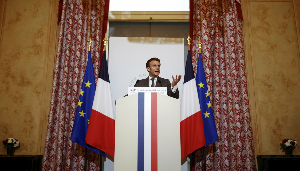 TALE: President Emmanuel Macron varslet tirsdag om at Frankrike trekker ut styrker fra Sahel i 2022.