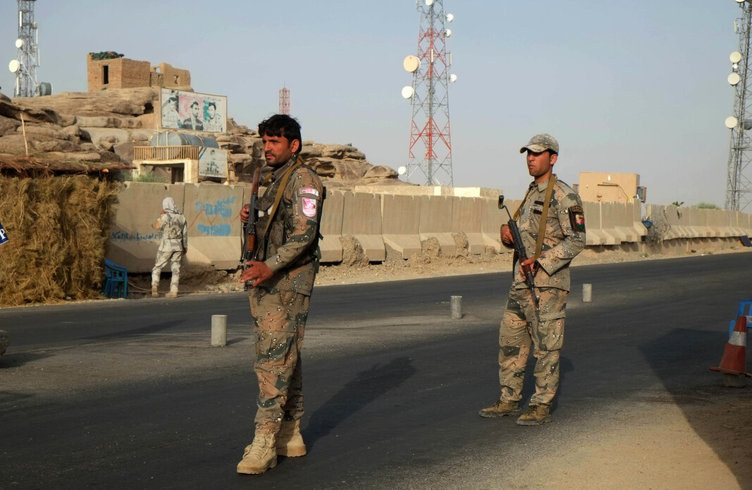 KANDAHAR: Afghanske soldater i Spin Boldak 27. juni i år. Nå skal byen være tatt av Taliban. KANDAHAR: Afghanske soldater i Spin Boldak 27. juni i år. Nå skal byen være tatt av Taliban.