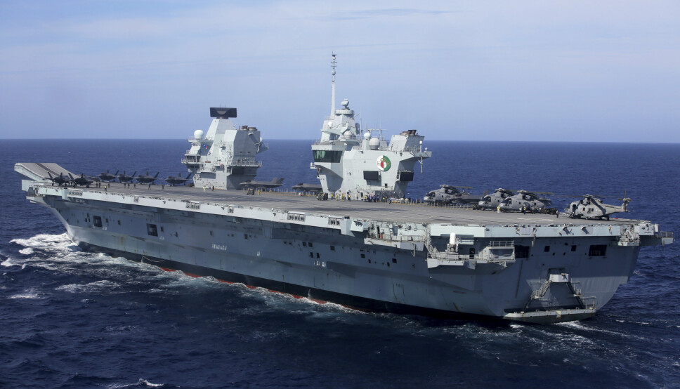SMITTE: HMS Queen Elizabeth har smitte om bord etter et stopp i Kypros.