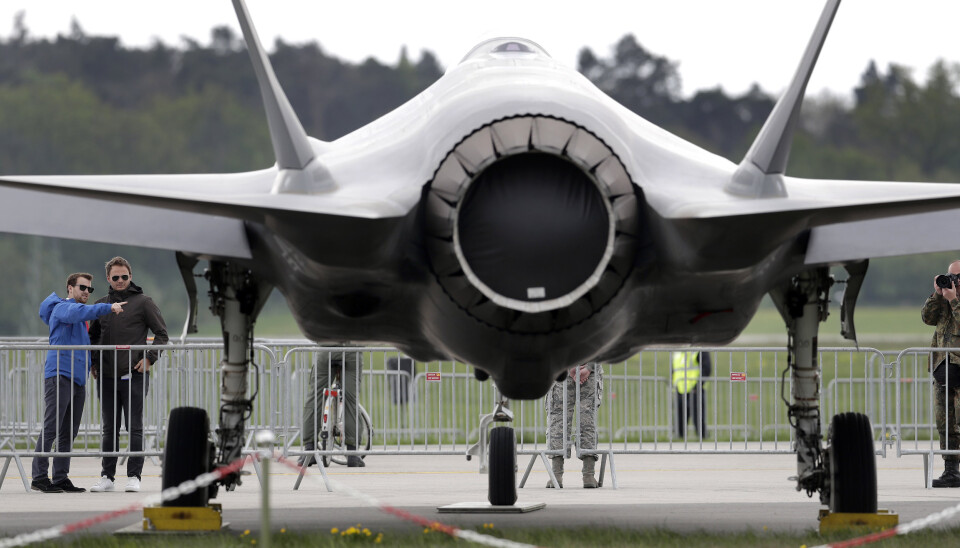 FLYMESSE: Lockheed Martin F-35 på en flymesse i Berlinn i 2018.