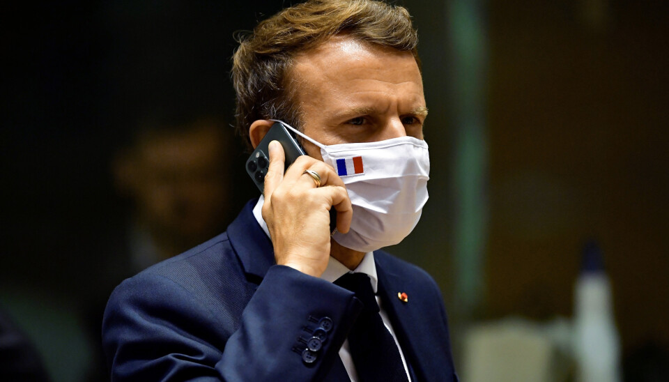 SPIONPROGRAM: Frankrikes president Emmanuel Macron bytter ut telefonen som kan ha vært infisert av et spionprogram utviklet av israelske NSO Group.