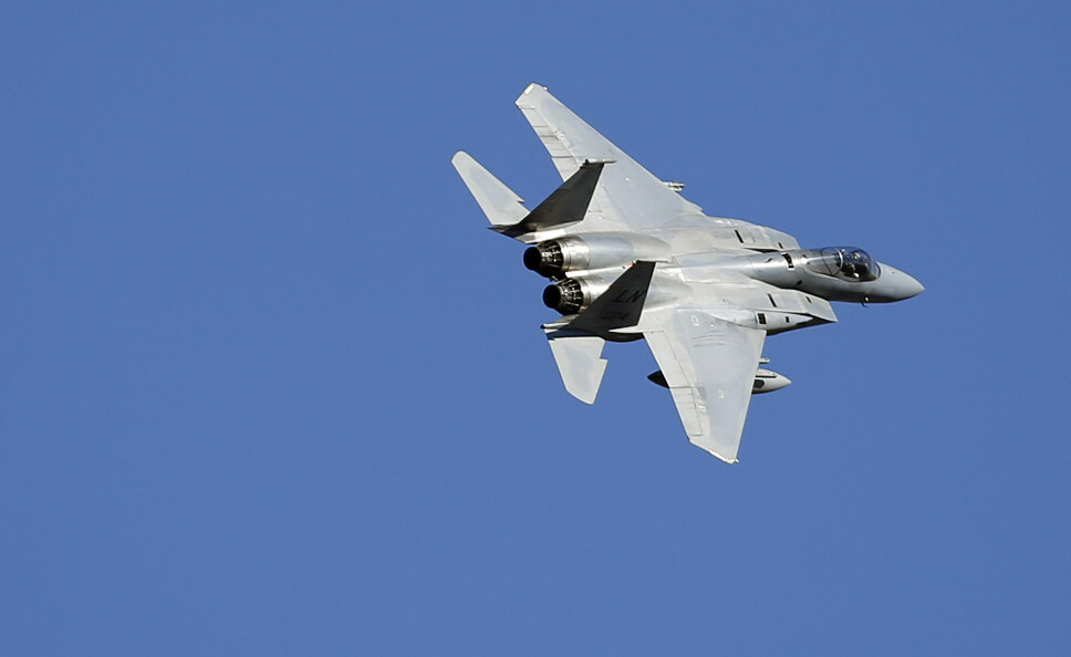 EGYPT: Et amerikansk F-15 kampfly. Nå vil USA selge slike fly til Egypt.