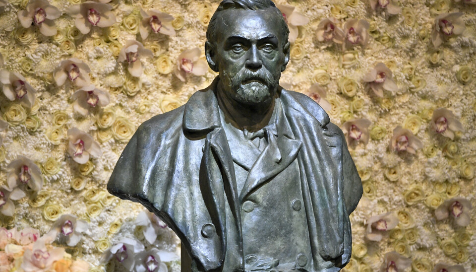 NOBEL: En byste av Alfred Nobel.