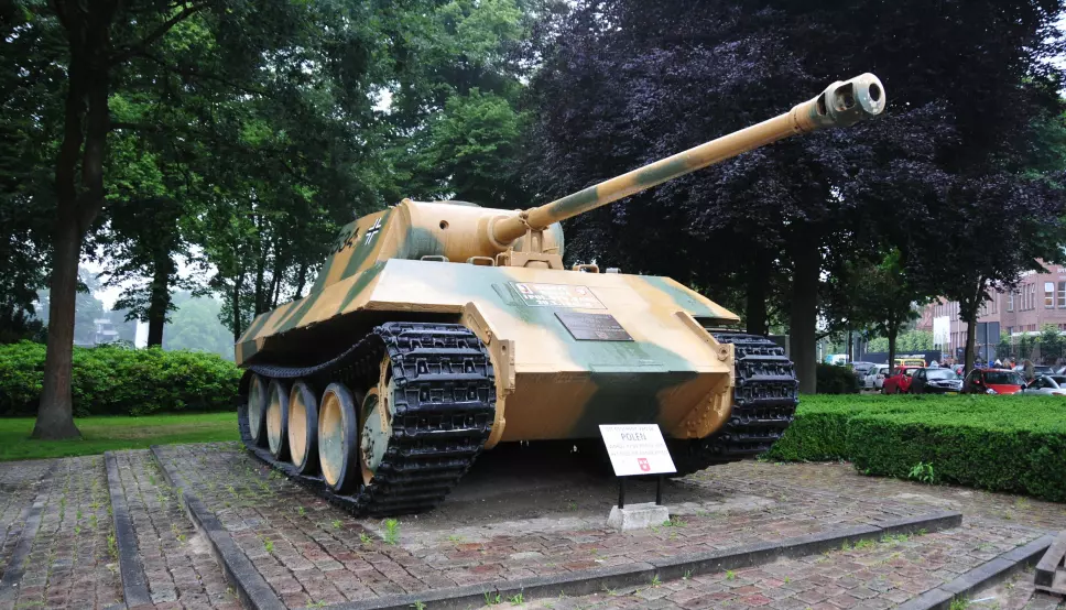 STRIDSVOGN: En 84-år gammel tysker risikerer millionbot, blant annet som følge av å ha oppbevart en «Panther» stridsvogn i kjelleren. Denne stridsvognen står imidlertid utstilt i Nederland.