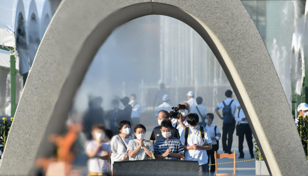 MARKERING: Hiroshima markerte fredag at det er 76 år siden USA slapp atombomben over byen. MARKERING: Hiroshima markerte fredag at det er 76 år siden USA slapp atombomben over byen.