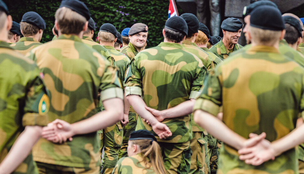 FORLENGER: Soldatene Norge har i Nato-bidraget «Enhanced Forward Presence (EFP)» blir til august. Bildet er fra hjemkomsten til en tidligere kontigent.