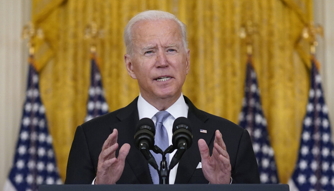USA: President Joe Biden i en TV-sendt tale: USA vil handle raskt i Afghanistan hvis det er nødvendig for å hindre terrorhandlinger. USA: President Joe Biden i en TV-sendt tale: USA vil handle raskt i Afghanistan hvis det er nødvendig for å hindre terrorhandlinger.
