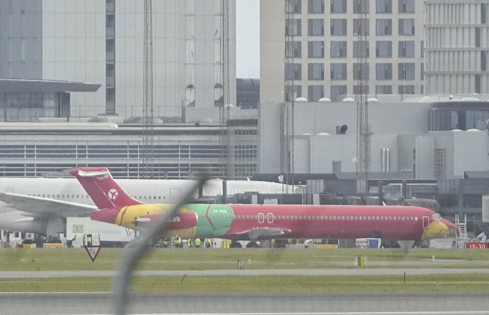 Her lander DAT-flyet med evakuerte fra Afghanistan på Københavns lufthavn Kastrup, onsdag morgen. Flyet hadde 14 evakuerte nordmenn og en person med lovlig opphold i Danmark om bord.