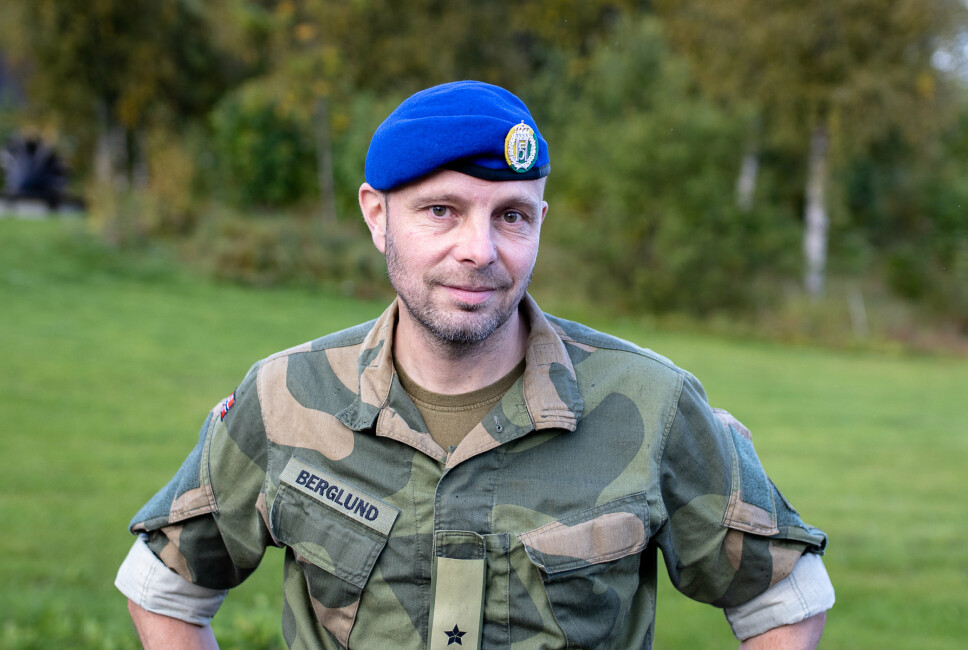 STOLT: Brigadesjef Pål Berglund er imponert over soldatene som på svært kort varsel reiste til Tbilisi i Georgia for å opprette et mottakssenter for evakuerte fra Afghanistan.