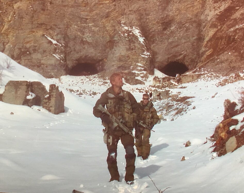 Eirik Kristoffersen i fjellene i Afghanistan.