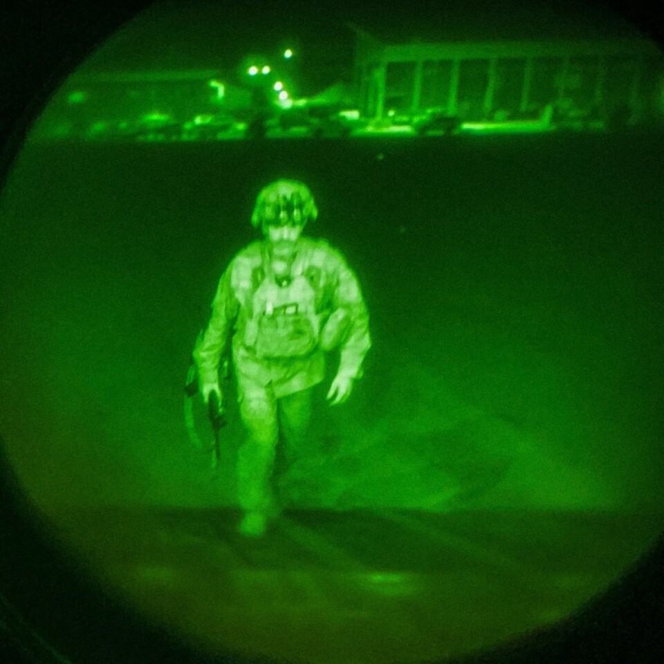 Generalmajor Chris Donahue er den siste allierte soldaten som forlater flyplassen i Kabul.