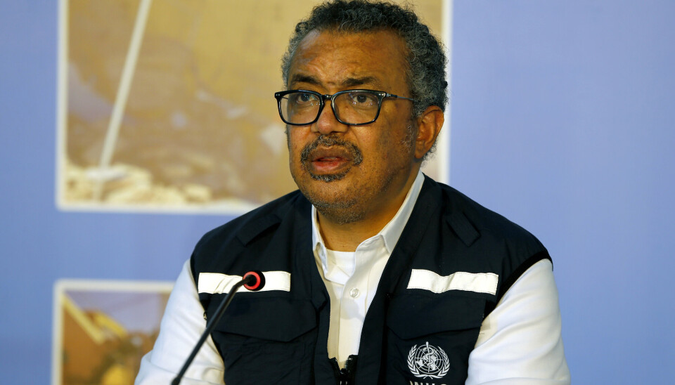 KOLLAPS: WHO-leder Tedros Adhanom Ghebreyesus, her under et besøk i Libanon i forrige uke, advarer om kollaps i Afghanistans helsevesen.