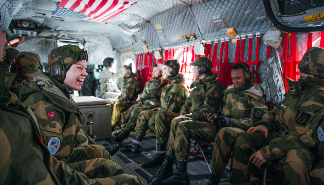 NOREX: Heimevernet og US National Guard planlegger for ny Norex-utveksling i 2022. Her er HV-soldater i et CH-47 Chinook transporthelikopter ved Camp Ripley under utvekslingen i 2019. NOREX: Heimevernet og US National Guard planlegger for ny Norex-utveksling i 2022. Her er HV-soldater i et CH-47 Chinook transporthelikopter ved Camp Ripley under utvekslingen i 2019.