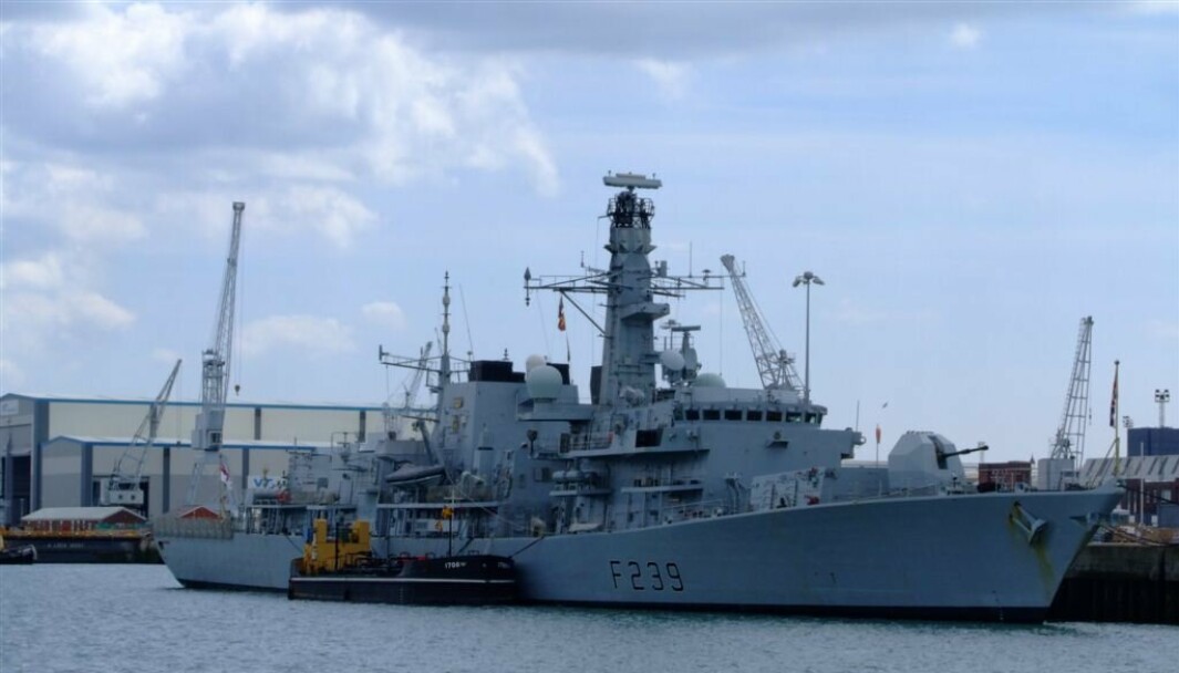 KRIGSSKIP: Den britiske fregatten «HMS Richmond» er på tur gjennom Taiwanstredet. Her var fregatten på militærbasen Portsmouth i England i 2008.