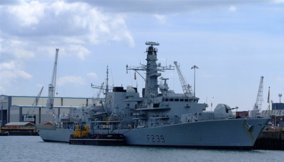 KRIGSSKIP: Den britiske fregatten «HMS Richmond» er på tur gjennom Taiwanstredet. Her var fregatten på militærbasen Portsmouth i England i 2008.