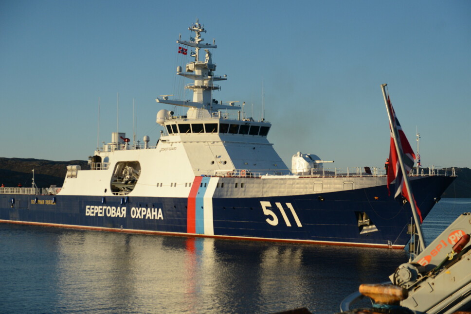 POLARSTJERNEN: Det russiske kystvaktskipet Polyarnaya Zvezda på vei til kai i Kirkenes.