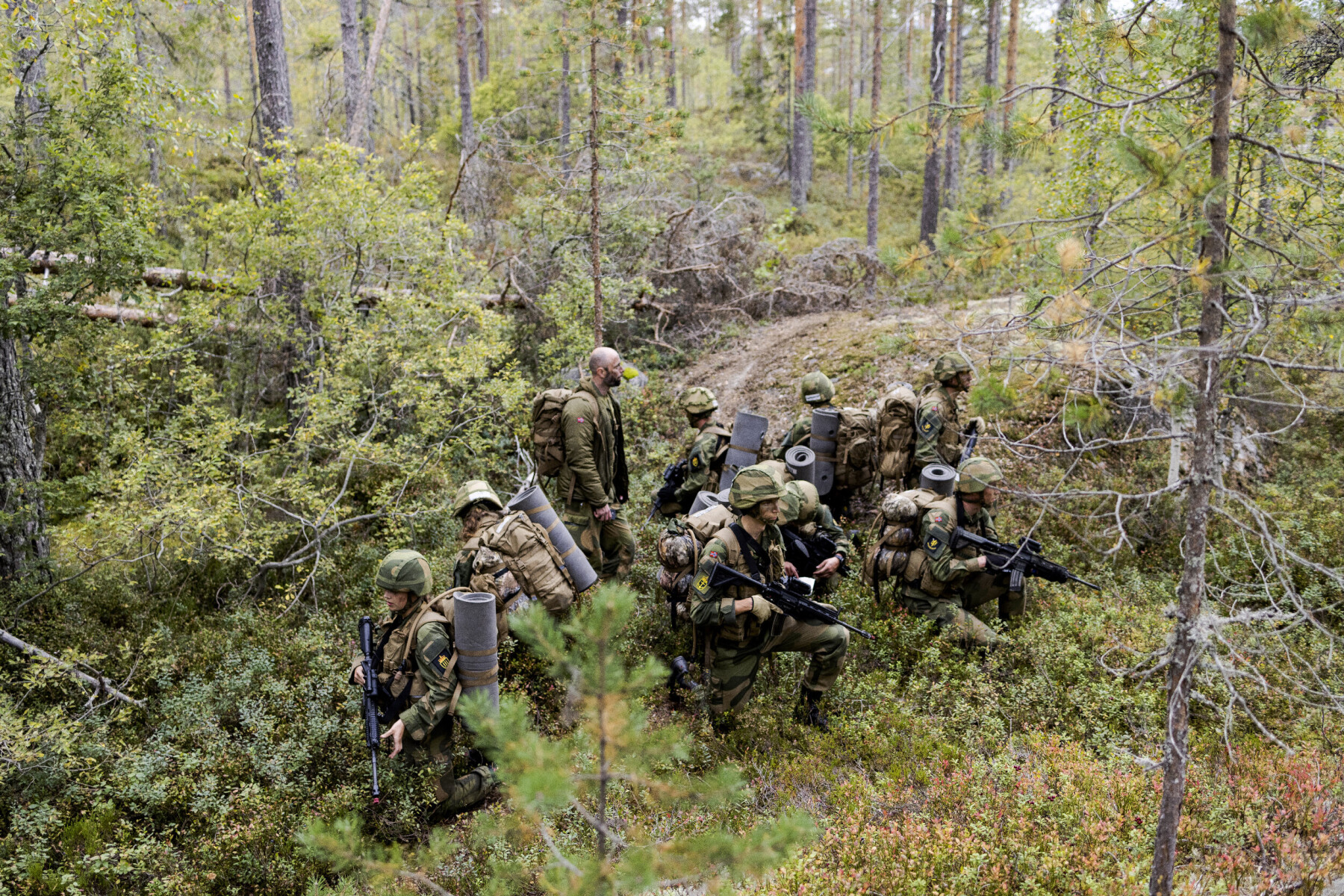 Nye kadetter på Krigsskolen på øvelse på Heistadmoen 16. september 2021. Nye kadetter på Krigsskolen på øvelse på Heistadmoen 16. september 2021.