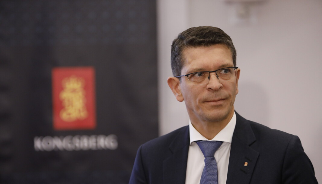ANTIDRONESYSTEM: Kongsberg Defense & Aerospace skal levere nytt antidronesystem til det amerikanske marinekorpset. På bildet er konsernsjef Geir Hy i Kongsberg Gruppen. ANTIDRONESYSTEM: Kongsberg Defense & Aerospace skal levere nytt antidronesystem til det amerikanske marinekorpset. På bildet er konsernsjef Geir Hy i Kongsberg Gruppen.