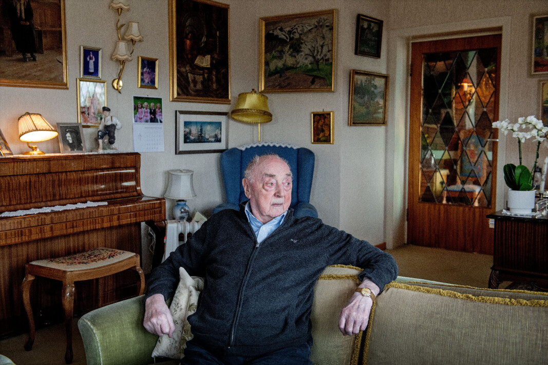 HEDRET: Jakob Strandheim (101) var en del av Shetlandsgjengen under 2. verdenskrig. 25. september ble han hedret med egen minnestein. HEDRET: Jakob Strandheim (101) var en del av Shetlandsgjengen under 2. verdenskrig. 25. september ble han hedret med egen minnestein.