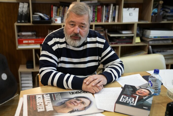 VINNER: Journalist og redaktør Dmitrij Muratov. VINNER: Journalist og redaktør Dmitrij Muratov.