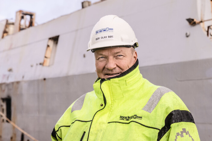FIKK KONTRAKTEN: Daglig leder Geir Olav Bøe i Norscrap West som står for destruksjonen av fregatten Helge Ingstad. FIKK KONTRAKTEN: Daglig leder Geir Olav Bøe i Norscrap West som står for destruksjonen av fregatten Helge Ingstad.