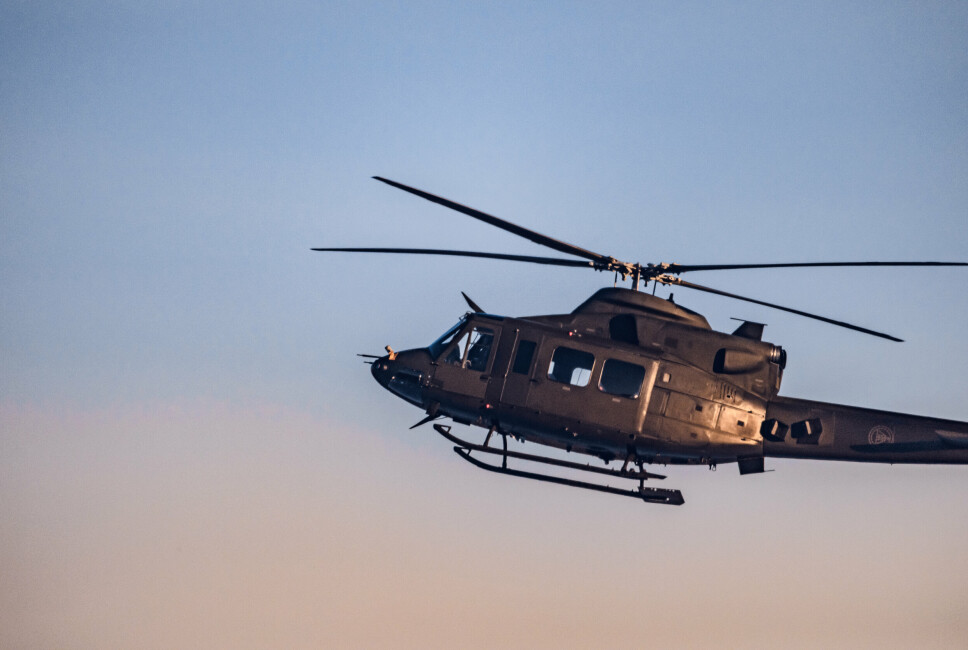TIL OSLO: To helikoptre av typen Bell 412 stod klare til å bistå politi og andre nødetater.