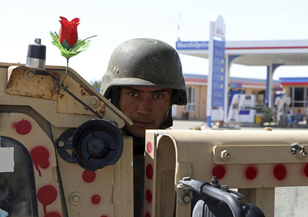 MAZAR E-SHARIF: En afghansk regjeringssoldat holder vakt i utkanten av Mazar e-Sharif 10 august, bare noen dager før Taliban tok over byen. MAZAR E-SHARIF: En afghansk regjeringssoldat holder vakt i utkanten av Mazar e-Sharif 10 august, bare noen dager før Taliban tok over byen.
