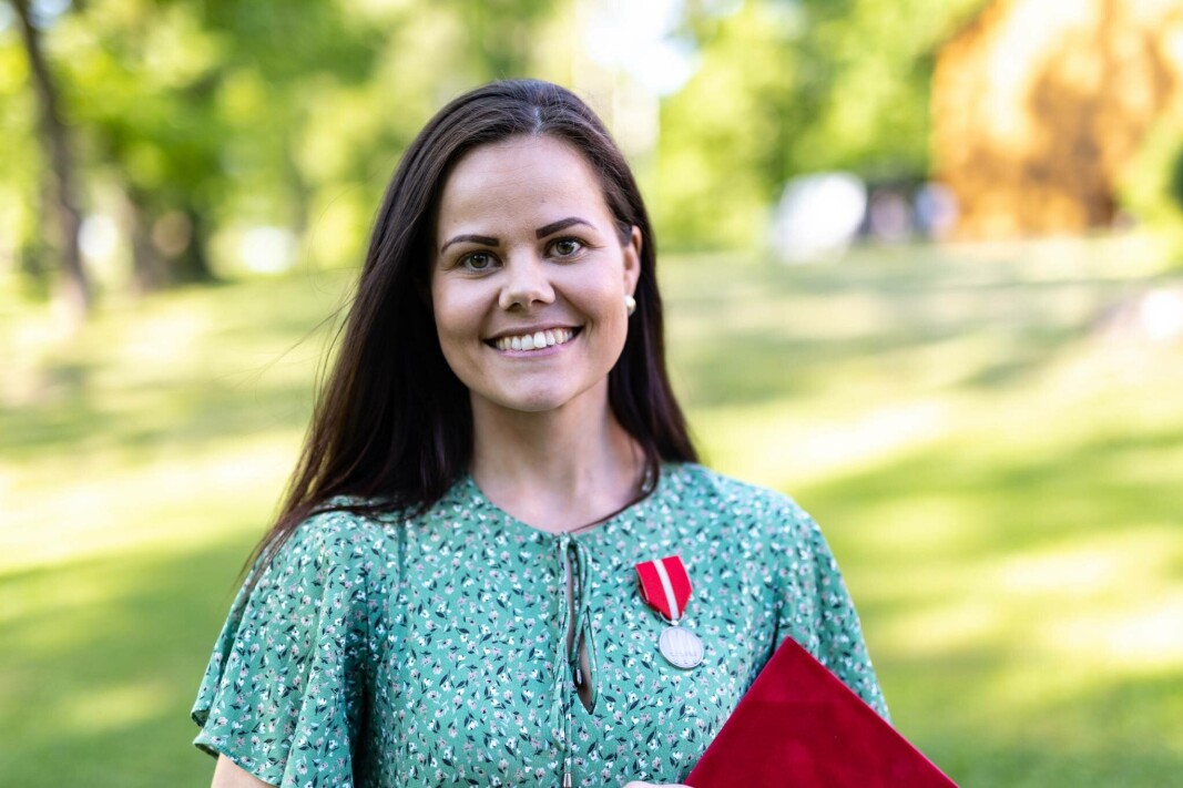 FIKK MEDALJE: Jennie-Lovise Nordheim Bjerke fikk i sommer Forsvarsmedaljen for sitt engasjement for rekruttering og mot trakassering. FIKK MEDALJE: Jennie-Lovise Nordheim Bjerke fikk i sommer Forsvarsmedaljen for sitt engasjement for rekruttering og mot trakassering.