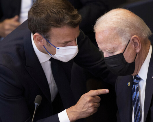 Biden og Macron diskuterte styrking av Europas forsvar