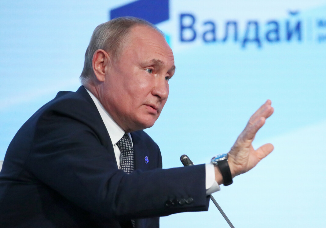 SOTSJI: Vladimir Putin under Valdajkonferansen i Sotsji i Russland 21. oktober.