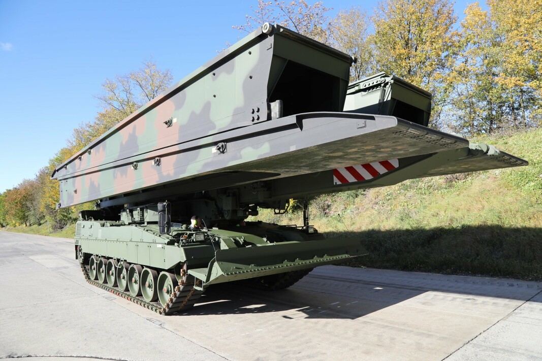 BROPANSERVOGNER: Slik ser Norges nye bropanservogner ut. Etter planen skal de leveres til Hæren i 2023-2024.