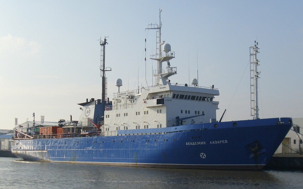 MYE AKTIVITET: Det russiske forskningsskipet «Akademik Lazarev» fotografert i fiskehavnen i tyske Bremerhaven i 2013.