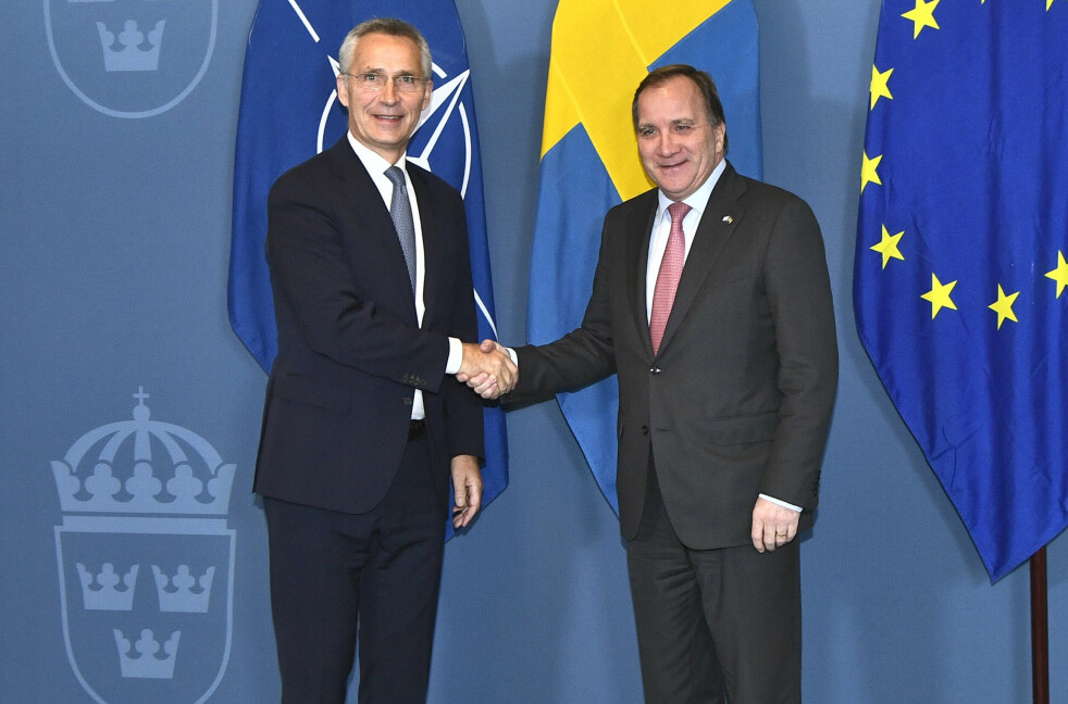 NATOs generalsekretær i møte med Sveriges statsminister Foto: Claudio Bresciani AP