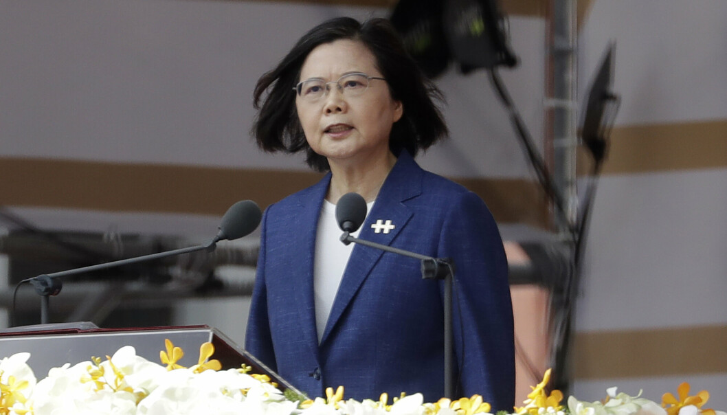 STYRKER: Taiwans president Tsai Ing-wen bekrefter at USA har styrker på Taiwan og sier hun stoler på amerikanerne vil hjelpe til om Kina forsøker å invadere øya.