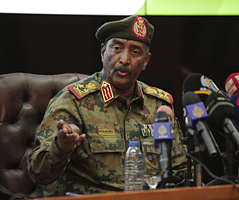 Sudans militærsjef, general Abdel-Fattah Burhan, holdt en pressekonferanse etter kuppet mandag 25. oktober.
