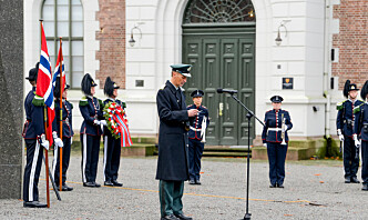 Forsvarets minnedag markert foran det nye veteranmonumentet